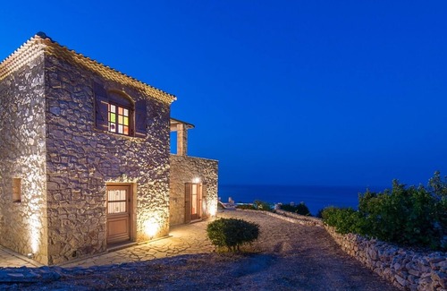 Korithi Villa | Tasteful Zakynthian Stone House with Wonderful Sea Views, Private Infinity Pool & Outdoor Jacuzzi!