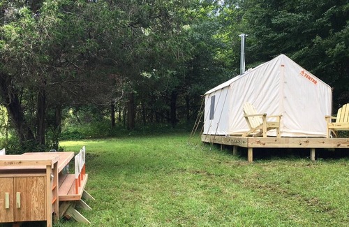 Hollowville RV Rental | Tentrr Signature Site - Honey Pot Farm Pond Paradise