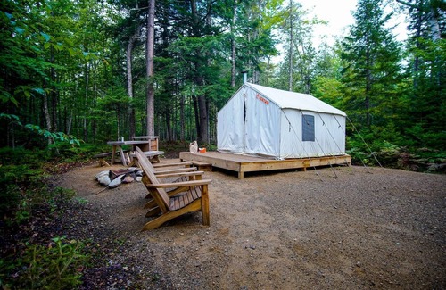 Weld RV Rental | Tentrr State Park Site - Maine Mount Blue State Park - Wooded Site - Single Camp