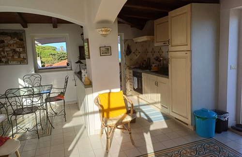 Santa Marinella House | Terrace on two levels, with beautiful panoramic sea view