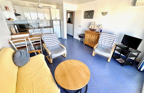 Cambrils Apartment | Terrace with sea view, in 1st line of sea 4mn walk from the port and the center