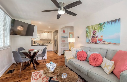 Elizabeth Mcbrides Raulersons House | The Adorable Blue Bungalow- Pet Friendly with a fully fenced in back yard.