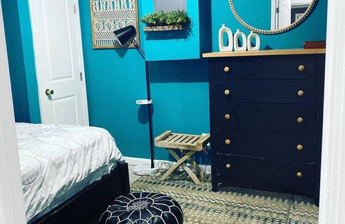 Powder Springs House | The Classy Cave! A spacious, basement suite hideaway w/hotel style kitchenette.