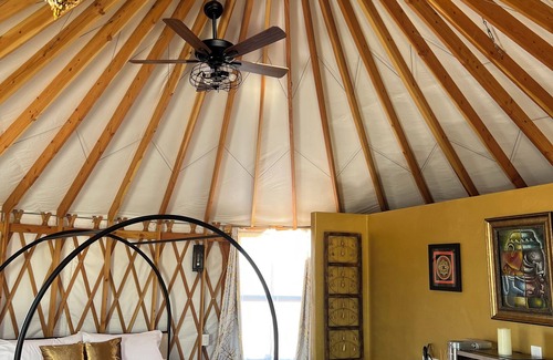 Big Water Resort | "The Lotus" Private Yurt at Nomad Yurts. Central to all Lake Powell offers.