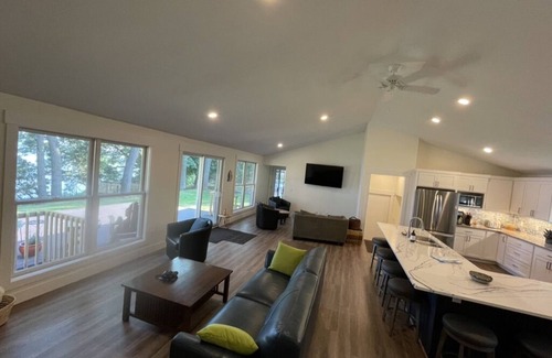 Montague House | The Perfect Place: Close to town, with 100' of private lake frontage.
