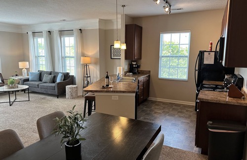Westerville Apartment | The Pondview Perch | Fast WiFi | Washer/Dryer!