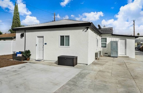 South el Monte House | The South El Monte Solitude: 2BR Retreat with Enchanting Patio, 55" TV, and Effortless Parking!