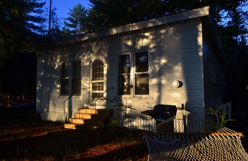 West Poland Cottage | The Wee White Cottage on Tripp Lake in Poland, Maine.