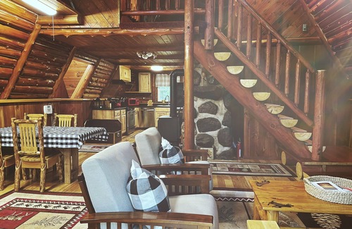 White Cloud Cabin | The Woodmoor Cabin | Log A-Frame & Bunkhouse