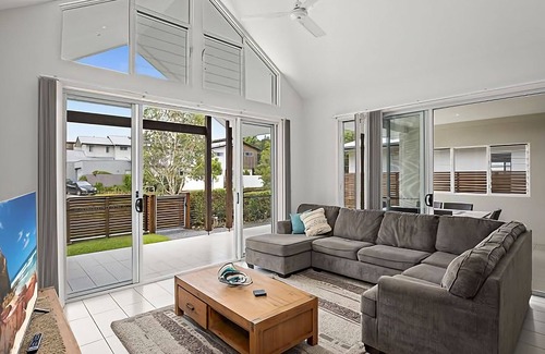 Sapphire Beach House | This stunning home with modern amenities is just a short walk to the beach