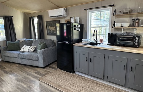 Apple Grove Cabin | This tiny cabin is a peaceful place complete with stocked pond and kayaks!