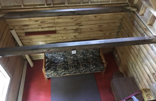 Park Rapids Cabin | TimberView Cabin. Primitive Tiny Log Cabin. Camping with a roof over your head.