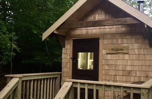 Windsor Cabin | Tiny House with private hot tub on 100 acres