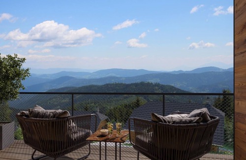 Albeck House | Tomtegl-Bergchalet No.10 mit Privatsauna, Infinitypool, Kamin, Fitnessraum, 1500m Seehöhe