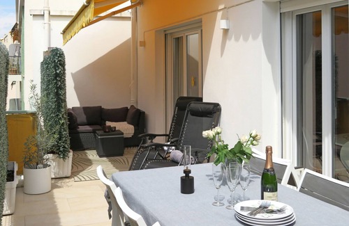 Gambetta Apartment | Top floor with a large, lovely terrace and a balcony. Two bedrooms.