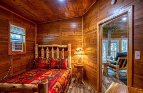 Manchester Cabin | Tree House Deluxe Cabin w/bath - Glamping with real trees growing in the center of the cabin!
