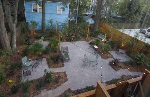 Historic Downtown Savannah Apartment | Tree Top at Forsyth-Light and Airy w/King Bed and Magical Courtyard