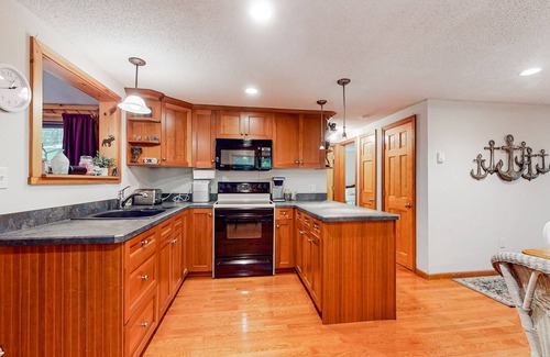 Bridgton Cottage | Two-story dog-friendly cabin with a wood stove, pool, tennis, beach, W/D