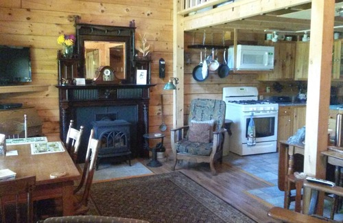 Twin Mountain Cabin | Unique Log Cabin in a Private White Mountain Setting with Spectacular Views