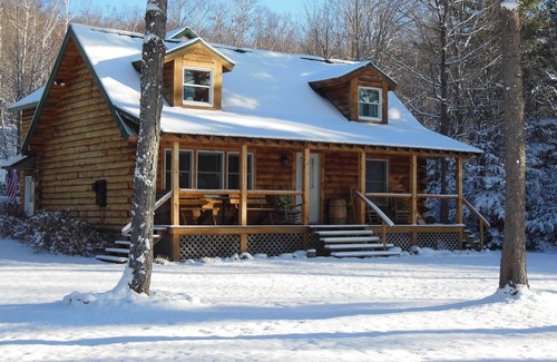 Twin Mountain Cabin | Unique Log Cabin in a Private White Mountain Setting with Spectacular Views
