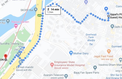 New Delhi House | Uppal's PG sharing room with breakfast & dinner