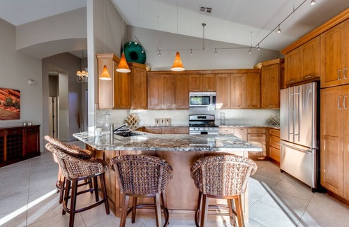Red Mountain Ranch House | Upscale home with private heated pool and amazing patio