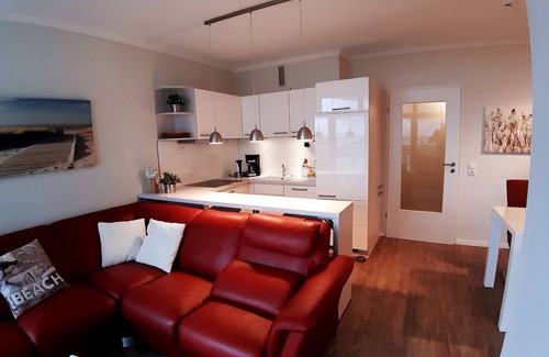 Pelzerhaken Apartment | Vacation with an all-round sea view - directly on the Pelzerhaken pier