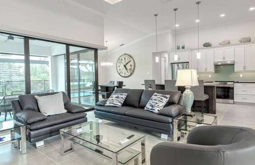 Burnt Store House | VILLA BRILLANTE, A BRAND NEW Luxury Waterfront home Pool/Spa & Gulf Access
