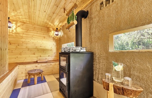 Mylopotamos Villa | Villa Fisi II and Wellness with Pool, Jacuzzi, Sauna, Outdoor Gym, Mountain View