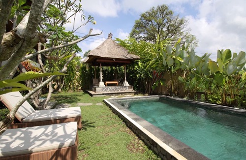 Sambahan Villa | Villa near Ubud, panoramic view of rice fields and the volcano