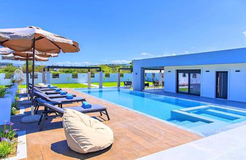Kavros Villa | Villa Solaris Heated Pool & Jacuzzi