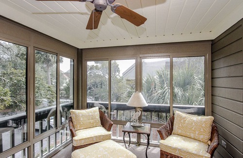 Spinnaker Beachhouses Villa | Villa with screened porch & ocean views - just across the street from the beach