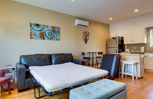 Central Business District Condo | Walkable Downtown Apt w/Game Room!