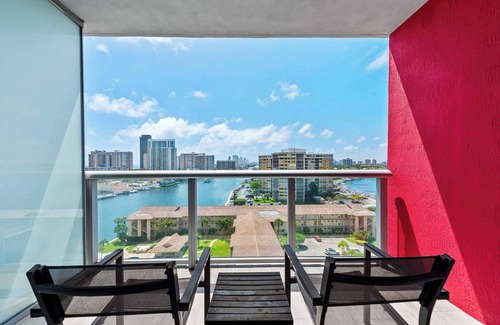 Hallandale Beach Apartment | Water View Studio with Balcony – 11th Floor