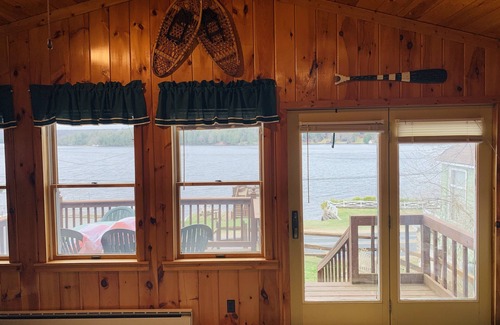Old Forge House | Waterfront Camp with Boathouse - Wifi, kayaks, canoe and sandy bottom out front.