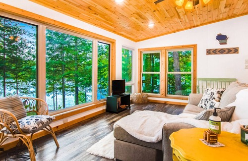 Rhinelander Cabin | Waterfront cottage on Nose Lake with 270-degree lake view, dock & firepit