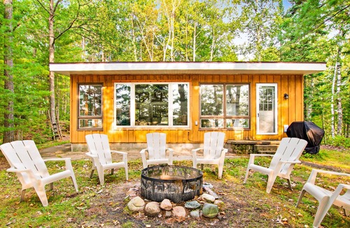 Rhinelander Cabin | Waterfront cottage on Nose Lake with 270-degree lake view, dock & firepit
