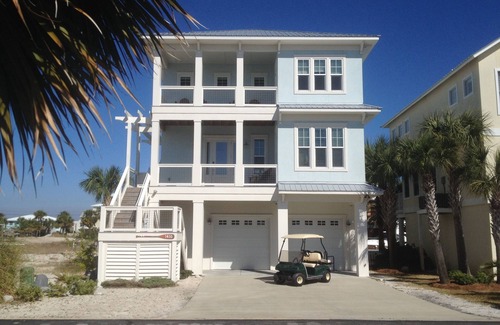 Navarre Beach House | Waterfront Home with Golf Cart, Kayaks, Bikes and Paddleboards!