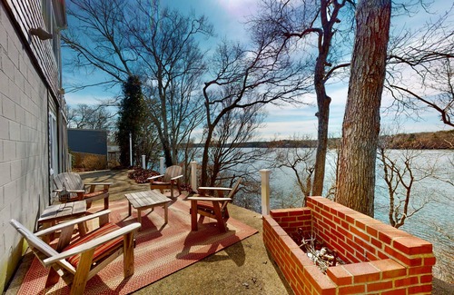 West Wareham House | Waterfront home with private beach & dock, water views, deck, & fireplace