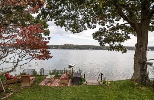 Niantic House | Waterfront home with private sandy beach on Niantic River.