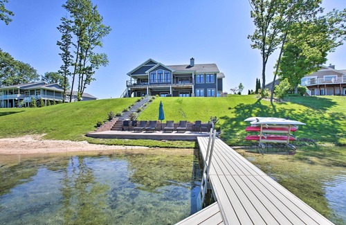 Traverse City Cottage | Waterfront Silver Lake Home w/Private 40 Dock!