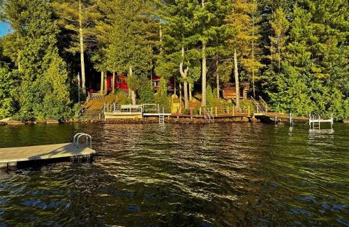 Lyon Mountain House | Well-appointed Adirondack cabin directly on 9-mile lake