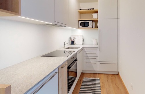 St. Moritz Apartment | Well located apartmenthouse with sideview of the lake of St.