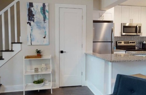 Villa Heights Apartment | West Elm™ Furnished Oasis with Dog-Friendly Back Patio