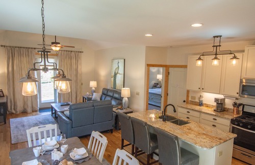 West Jefferson House | West Town Way - Downtown West Jefferson Home - Fireplace - Sleeps 8