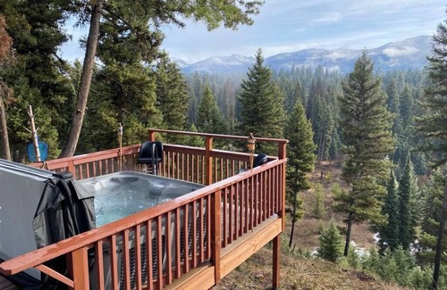 Seeley Lake Apartment | Whitetail View, Secluded, Hot Tub-Spectacular View.