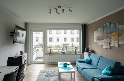 Busum Apartment | Wohnung Heimathafen im Erlengrund mit Balkon für bis zu 4 Personen