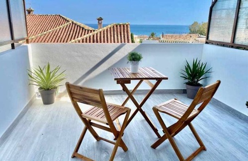 Pedregalejo Apartment | Wonderful studio with terrace and sea views, in Pedregalejo neighborhood