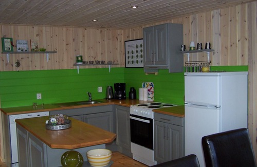 Kviteseid House | Wooden holiday home with sauna near ski center, swimming lake and golf course (WLAN)