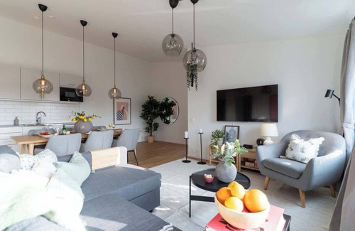 Bastad Condo | Youthful 3BR Flat w Balcony and Hobby Game Board